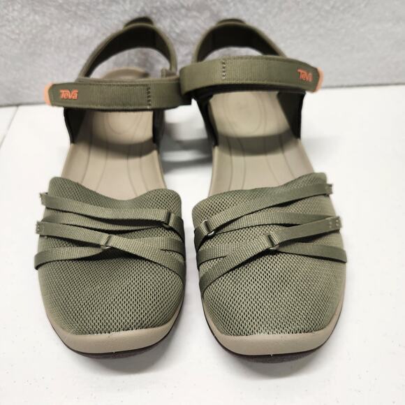 Teva Cross-Foot Sporty Closed Toe Tirra Ct Sandal Burnt Olive Womens Size 9 NWOT - Picture 2 of 11